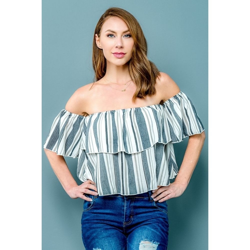 Ivory Off Shoulder Top - Picture 5 of 5